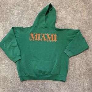 Vintage Miami Hurricanes Sweatshirt Mens Large Volleyball NCAA Russell Athletic